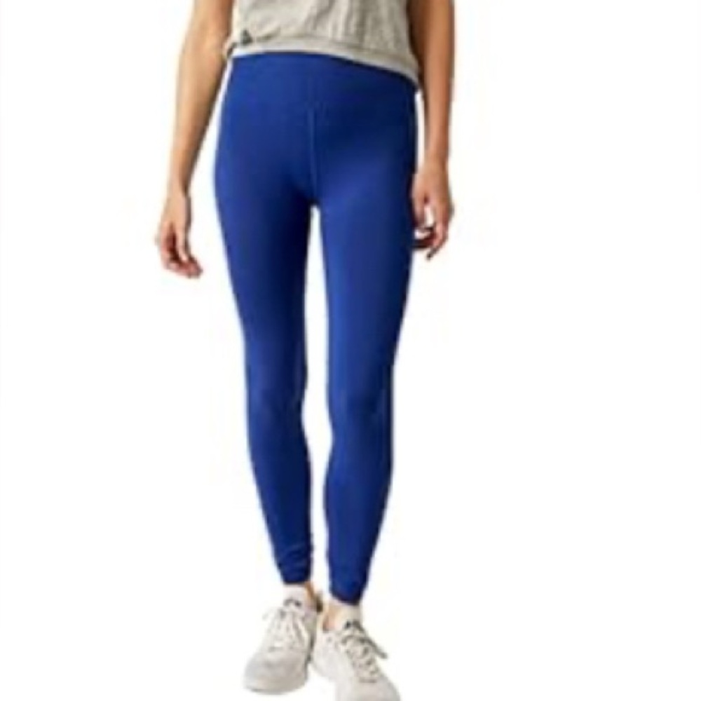 Royal blue Free Movement leggings with stitch design